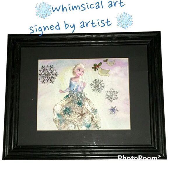 Elsa Frozen Movie Whimsical art Adorable nursery kids room By Carolyn Pascoe - Picture 1 of 9